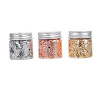 CIYODO Decoración Uñas Doradas con Láminas de Foil Brillo Botellas de para Nail Art DIY Adhesivos para Manicura Segura y Fácil Aplicación Apto para Uñas Naturales y Artificiales