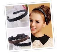 CIYODO Diadema Antideslizante de Mujer Trenzada Negra Banda Pelo Aro Cabello para Eventos o Uso Diario Diadema Cintillo Diseño Trenzado Seguro y Elegante