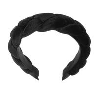 CIYODO Diadema Trenzada de Terciopelo Negro para Mujer Banda Ancha y Acolchada Accesorio de Moda para Fiestas y Diario