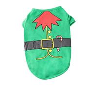 CIYODO Disfraz de Elfo para Perro para Navidad Ropa Navideña para Mascotas Adorable Cachorro Ropa de Fiesta Talla XL Patrón C