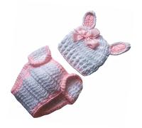 CIYODO Disfraz de Recién Nacido Tejido a Crochet para Fotografía Ñiño, Accesorio de Pascua Unisex, Material de Algodón, Conjunto Gorro y Pantalones, Adecuado para Baby Shower