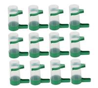 CIYODO Dispensador Automático De Agua para Aves 12 Piezas, Antigoteo, Material Abs Duradero, Tamaño Pequeño, para Jaulas De Loro, Paloma Mensajera y Periquitos, Adecuado para Mascotas Domésticas