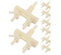 CIYODO Divisor de Oxígeno Ajustable para Acuario 8 Piezas, Válvula de Control Interruptor, Adaptador de Manguera de Plástico para Sistema de Oxigenación de Peceras, Accesorios