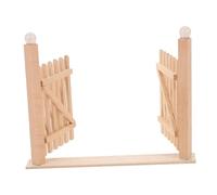 CIYODO Dollhouse Fence Accessory For Outdoor Scenes Solid Wood Rustic Design For Garden Courtyard Pathways Role Playing
