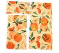 CIYODO Envoltorios De Alimentos De Cera De Abejas 3 Unidades 30x30 Cm Tela Natural Sostenible Conservación Ecológica Reutilizable para Cocina Doméstica