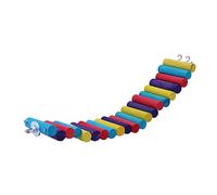 CIYODO Escalera De Troncos De Colores para Hámster Loros Juguete De Escalada Puente Jeringos
