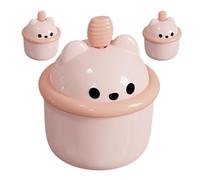 CIYODO Espuma Limpiadora Facial Portátil de Abs en Color Rosa para Viaje, Juego de 3 Piezas Diseño Lindo que Ahorra y Facilita la Limpieza del Rostro