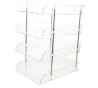 CIYODO Estante de información de clasificación de Escritorio estantería de plástico estantería de Mesa Soporte de Archivo de Escritorio Transparente