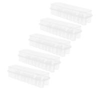 CIYODO Estuche Organizador con Compartimentos Individuales y Diseño Modular de Plástico Transparente para 5 de 3ml para Laboratorios de Bioquímica