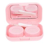CIYODO Estuche para Lentes de Contacto con Herramientas y Espejo, Caja Doble Cara portátil, Material ABS y Vidrio, Ligero y práctico para Guardar en Bolso o Maleta