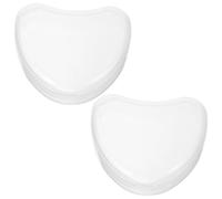 CIYODO Estuche para Prótesis de Plástico Transparente Set de 2 Cajas Pequeñas para y Aparatos de Portátil y Compacto para Viaje y Uso Diario