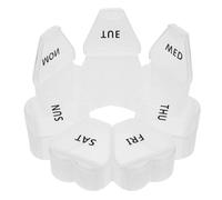 CIYODO Estuche Semanal Multicuadrícula para Medicina Occidental Organizador de Pastillas de Forma de Pétalo para Pastillero de Viaje