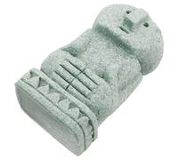 CIYODO Figura de Piedra Balinesa Pequeña para Jardín Decoración Zen de Escritorio Estatua de Hombre Pensante para Terrarios y Paisajes Miniatura Accesorio de Meditación al Aire Libre