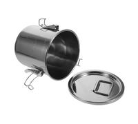 CIYODO Frasco sellado de doble oreja recipiente de arroz de acero inoxidable contenedor de arroz de acero inoxidable cubo de almacenamiento de granos recipiente Plata