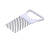 CIYODO Fruit And Vegetable Slicer Holder con Mango Antideslizante Soporte de Púas de Acero Inoxidable para Cortar Tomate Limón y Cebolla de Forma Segura y Precisa