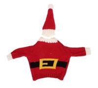 CIYODO Funda para Botella de Vino Navideña de Acrílico y Lana Set Mini Suéter y Sombrero Decorativo para Botellas Pequeñas Adecuado Decoración Navidad y Ambiente Festivo