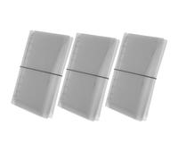 CIYODO Funda Transparente para Cuaderno A6 Recargable de Pvc 3 Piezas, Carpeta Blanda de Oficina y Escuela, Cubierta de Planificador de Presupuesto Portátil para Organización y