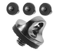 CIYODO Gancho para Cámara Tornillo 1/4, Accesorio Portátil Antideslizante, Anillo Partido De Acero Gris Oscuro, Adecuado para Correas De Hombro y Cinturón, Set De 4 Piezas