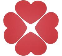 CIYODO Grandes Corazones de Papel Rojo 40 Notas en Forma de Corazón No Adhesivas para Proyectos Manuales - Tablón De Noches De Clase Y Decoración De San Valentín Amor Amistoso para Niños Y