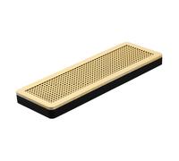 CIYODO Humidificador Rectangular para Cigarro Retención de Humedad y Operación Sencilla, Material Plástico Dorado Adecuado para Viaje y Almacenamiento Elegante