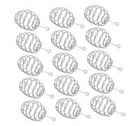 CIYODO Jaula para Cebo de Pesca de Carpa de Acero Inoxidable 15 Piezas Alimentador de Resorte Tipo 15X70Mm Soporte para Cebo Resistente y Versátil para Pesca Deportiva