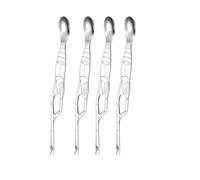 CIYODO Juego De 4 Cubiertos Marisco Acero Inoxidable Tenedor De Cangrejo con Cuchara Y Aguja Utensilios para Comer Marisco para Cangrejo Langosta Ostras Hogar Restaurante Y Picnic