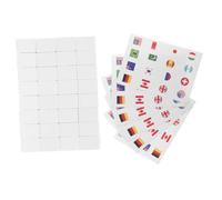 CIYODO Juego De 65 Uds. De Bloques De Mahjong, Juego De Fichas con Patrón De Bandera para Fiesta De Picnic De, Azulejos Divertidos Y Relajantes