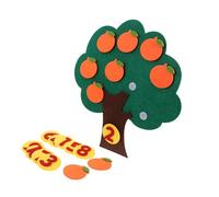 CIYODO Juguete Educativo Árbol de Frutas de No Tejida para Montessori de Matemáticas y Reconocimiento para Bebés y Preescolar