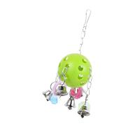 CIYODO Juguete para Loros Campana Colgante Multicolor, Bola Masticable de Plástico, Tamaño Mediano, para Jaulas, Adecuado para Periquitos y Pequeños Pájaros