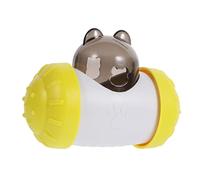 CIYODO Juguete para Mascotas con Fugas Pet fooder Balance Toy Cat Toy Dog Toys Brain Toys Cuenco para Perros Jugar criar mastica Coche de Juguete Suministro de Mascotas el plastico Yellow