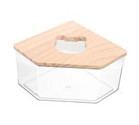 CIYODO Juguetes De Baño Caja De Baño Transparente para Hámster para Cobaya Inodoro para Hámster