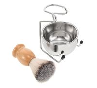 CIYODO Kit de Afeitado para Hombre con Brocha Suave y Bol de Acero Inoxidable Set de Afeitado Húmedo Ergonómico y Duradero para Cuidado Facial