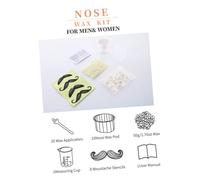 CIYODO Kit de Depilación Nasal con Frijoles de Cera Sólida Natural Vaso Medidor y Papel para Eliminación Indolora de Vello Nasal Hombres y Mujeres
