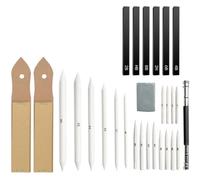 CIYODO Kit de Dibujo Profesional de 28 Piezas Difuminadores y Papel de Lija para Mejorar Habilidades y Crear Líneas Suaves en Bocetos Artísticos