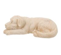 CIYODO Lápida Conmemorativa para Mascotas Perro en Resina Beige, Estatua de Tumba al Aire Libre, Piedra Memorial Durable para Jardín y Lugar de Descanso Final, Decoración para Perros