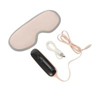 CIYODO Mascarilla Ocular Ajustable Masajeadora con Función Térmica USB para Aliviar Fatiga Visual y Ojeras Diseño Compacto y Cinturón Flexible Adaptable Protección para Dormir Color Rosa