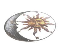 CIYODO Metal Sun And Moon Wall Decor Lightweight Painted Metal Ornament For Indoor And Outdoor Home Decoration Suitable For Garden Patio Bedroom