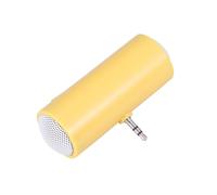 CIYODO Mini Altavoz Estéreo Portátil con Conector Jack Ligero y Compacto para Teléfono y Tablet Sin Batería Color Amarillo para Compartir Música Al Aire