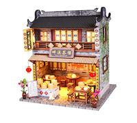 CIYODO Modelo de Casa DIY Estilo Chino Artesanal Pequeño Decoración para Escritorio Bricolaje Kit Montaje Manual Obsequio para Adultos Amantes del Arte y Manualidades Hogar Oficina Libre