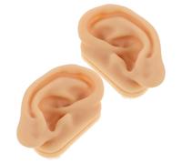 CIYODO Modelo de Oreja de Silicona Suave Realista para Entrenamiento de Punción y Acupuntura, Ligero y Decorativo, Adecuado para Aula y Uso en Casa, 1 Par Beige