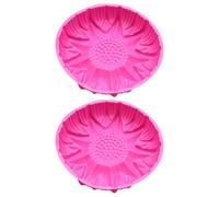 CIYODO Molde para Tortas de Girasol de Silicona 2 Piezas Herramienta para Hornear Casera Reutilizable Molde para Hornear Pasteles DIY Fácil de Limpiar y Desmoldar Horno Seguro