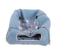 CIYODO Nido de hámster casa Hamster casita Hamster Ropa de Cama para hámster casa de hámster doméstica pequeño Delicado escondite de hámster casa de Chinchilla Decorativa Esponja Sky-Blue