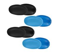 CIYODO Orejeras de Silicona para Teñir el Cabello 4 Pares 2 Negras y 2 Azules Protectores de Orejas Resistentes al Calor para Peluquería y Uso Personal