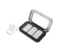 CIYODO Paleta de Sombras de Ojos y Rubor Recargable Bandejas Metálicas Magnéticas Tamaño Compacto para Viaje Caja Vacía Tapa Transparente y Prensa de Polvo para Maquillaje Portátil