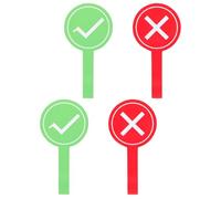 CIYODO Paletas de Respuesta Reutilizables de Espuma 4 Piezas 2 Rojas 2 Verdes para Votación y Evaluación Tablero Portátil para Juegos y Material Didáctico en Aula Educativa