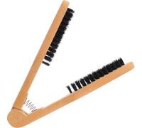 CIYODO Peine Alisador de Cerdas de Jabalí Antiestático para Peluquería Cepillo de Madera Duradero con Masajeador de Cabelludo para Peinados Lisos y Cuidado