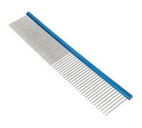 CIYODO peine para mascotas pet massager peinetas dog brush peinecillos perros peine compacto para mascotas peine doméstico para mascotas pequeño peine de aseo Acero inoxidable Blue