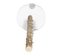 CIYODO Percha Espejo para Pájaros De Acrílico y Madera Juguete Creativo para Periquitos y Aves Pequeñas Accesorio para Jaula Que Fomenta La Actividad y Combate El Aburrimiento