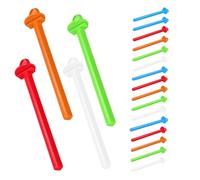 CIYODO Percha para Loros para Jaula Rascador De Plástico Multicolor, Soporte Resistente para Posarse y Afilar Garras, 20 Unidades Ideales para Aves Pequeñas y Periquitos Jaulas