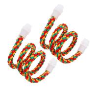CIYODO Perchas Elásticas para Pájaros 2 Pcs Cuerda Masticable Soporte para Moler Patas 80cm y 105cm Juguete De Escalada para Loros y Periquitos En Jaula